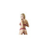Soutien-gorge, bonnets ouverts, en dentelle rouge et string assorti 